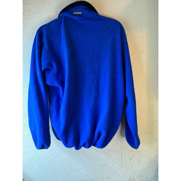 west marine Blue Fleece full zip sweatshirt Men's Small Made In USA pocket READ - Picture 6 of 8